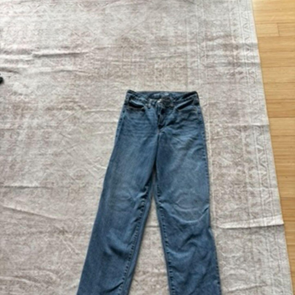Old Navy High Rise OG Loose Secret Smooth Pockets Jeans Dark Wash 4